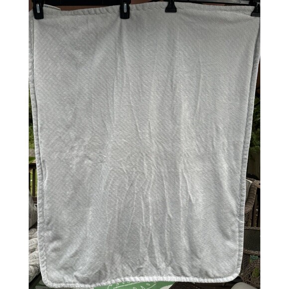 Pottery Barn Kids Plush SOFT Velour Stroller Crib Baby Blanket 30X 40 Sage Gray - Picture 1 of 5